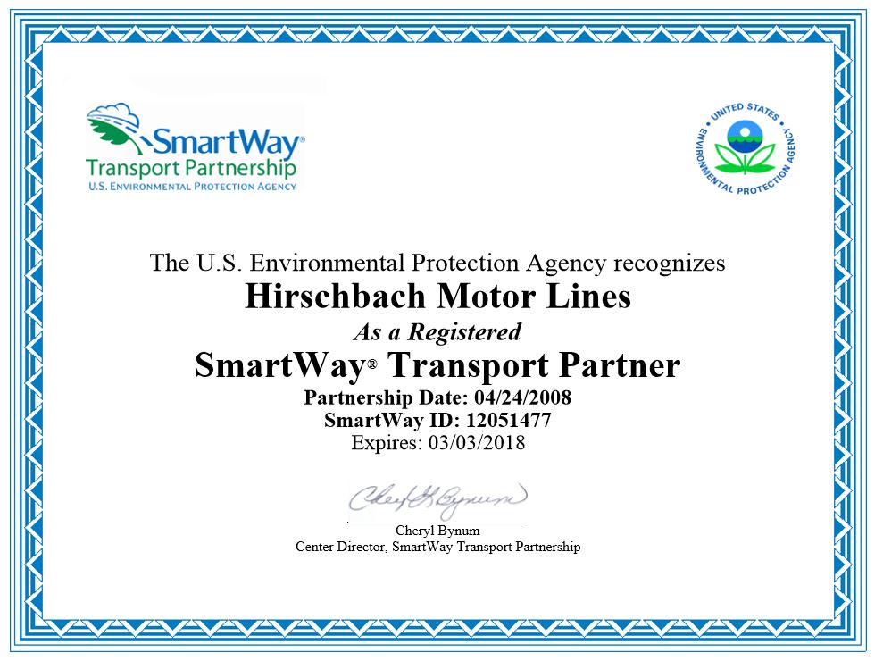 Hirschbach SmartWay Registration